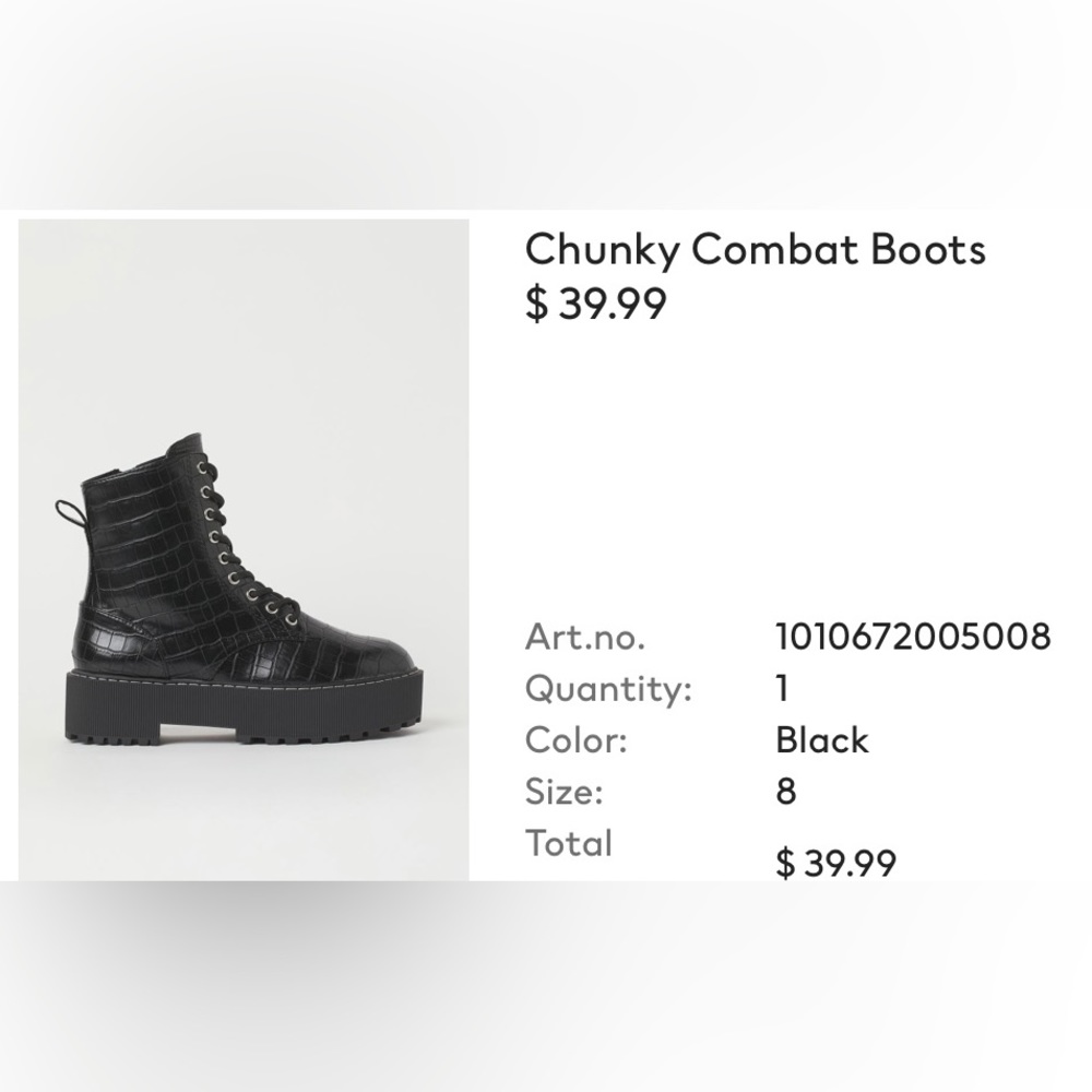Chunky combat boots